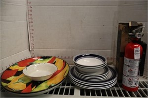 DISHES AND SERVING TRAY