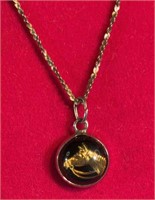 Sterling Silver Horse Pendant on 17" Sterl. Chain
