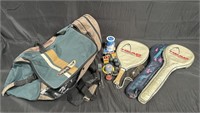 Vintage Quicksilver duffel bag w/racquetball &