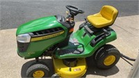 John Deere E100 riding mower, 47.9 hours, works