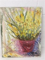 16"x20" M.C. Lamb Yellow Blaze Oil on Canvas Art