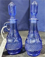 Blue Glass Cruets