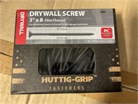 1LB 3" x 8" Fine Thread Drywall Screws x 12Bxs