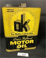Advertising OK Oil Can.