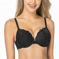 32B  Sz 32B. Wingslove Women's Push Up Bra with La