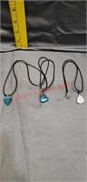 3 Handmade Stone Necklaces.