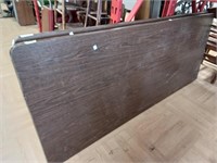 >2- heavy wood/metal approx 6 ft folding tables