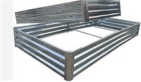 2pcs 8x4x1FT Galvanized Raised Garden Bed