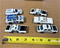 6 POLICE LESNEY MATCHBOX CARS / SHIPS