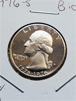 Bicentennial 1976-S Clad Proof Washington Quarter