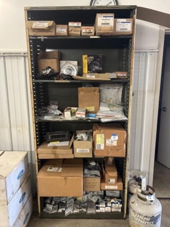 Section of Metal Shelving & Contents (Assorted