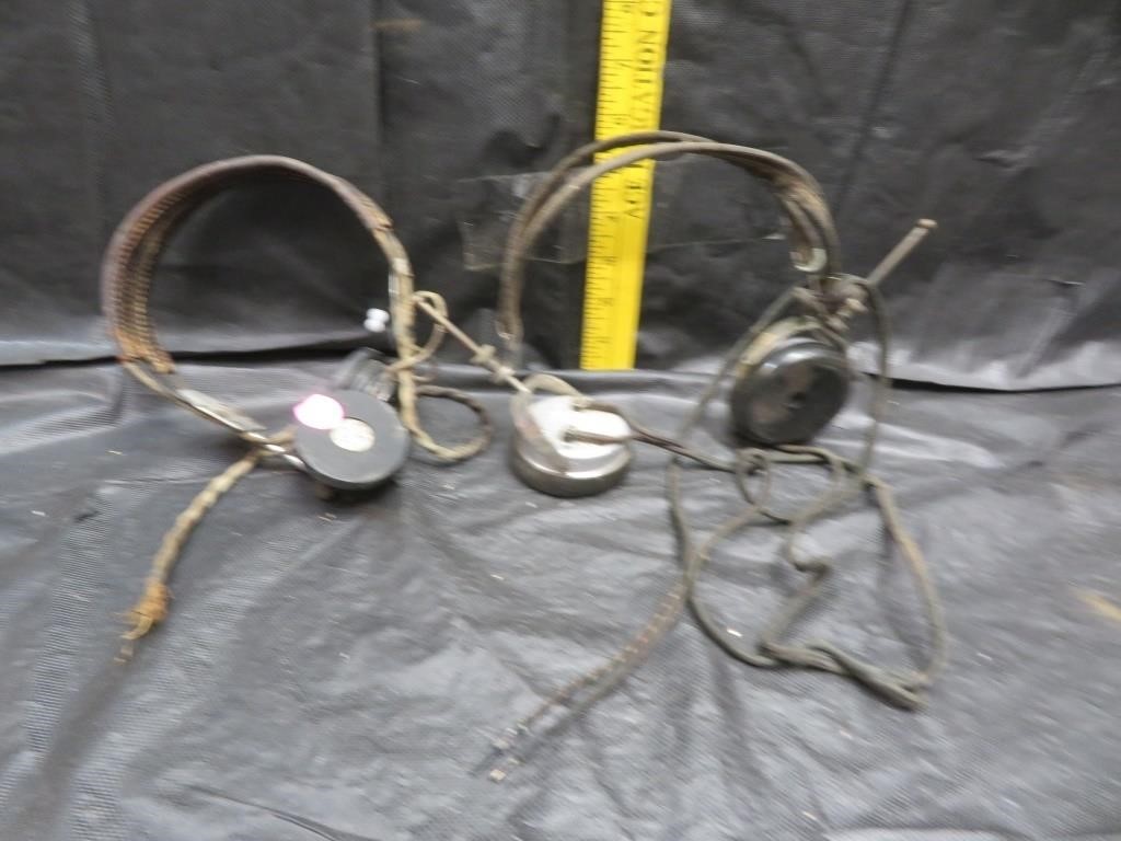 2 Pair of Antique Head Phones
