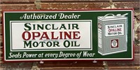 Sinclair Opaline Motor Oil Metal Sign 23.5” x