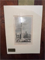 C. 1842  Engraving of Trafalgar Square