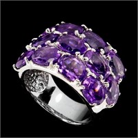 Natural  Purple Amethyst Ring