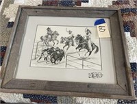 Framed Drawing by Jack J Wells 1990 #92 of 500