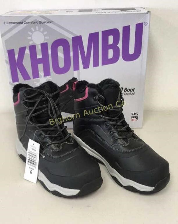 Woman’s Khombu Black Shell Boots Size 6
