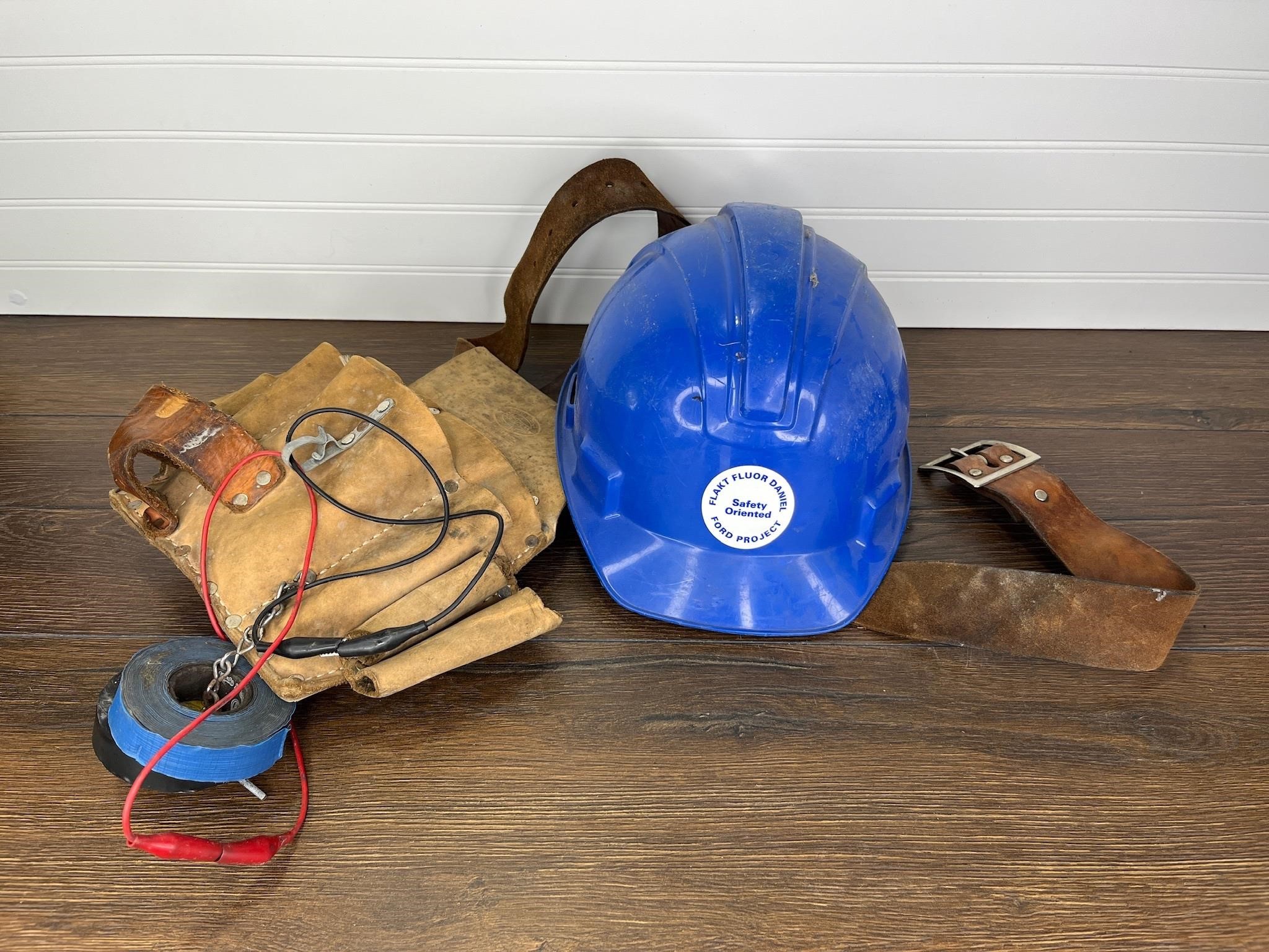 Nicholas Leather Pouch and Hard Hat