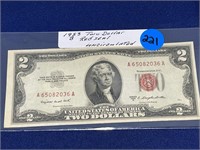 1953-B Two Dollar Red Seal Uncirculated