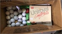 Box lot of golf balls including several boxes of