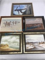 Group of 5 Small Wall Art Items
