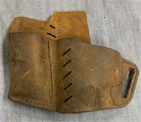 NRA VERSACARRY BROWN LEATHER GUN HOLSTER