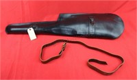 Black Leather Rifle Scabbard