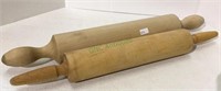 Two wooden rolling pins - newer condition both