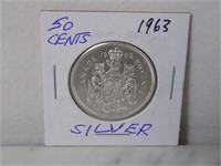 Canada 1963 Silver 50 Cent Coin