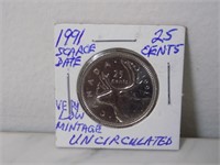 Canada 1991 25c Silver Coin Key Date