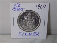 Canada 1964 Silver 50c Coin