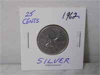 Canada 1962 25c Silver Coin