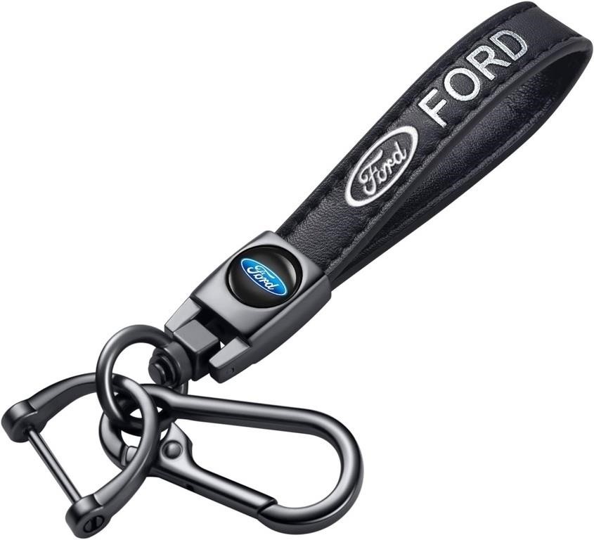 Ford Car Keychain Genuine Leather Family Present