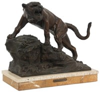 Lg. Figural Tiger Sculpture – After Gregoire