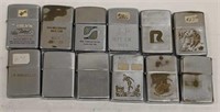 Lot of 12 Zippo Lighters