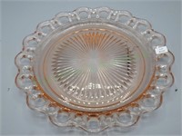 Old Colony pink depression glass plate