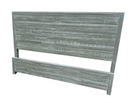KING SIZE PAINT DISTRESSED HIGH BACK BED