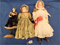 (3) Antique Dolls