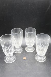 Set of Four Waterford Lismore Crystal Glasses
