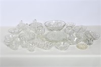 Variety of Cut Glass Serving Pieces