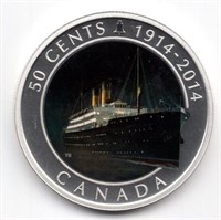 1914-2014 Canada 50 Cents Titanic Coin