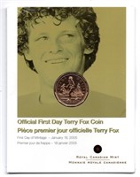 2005 Canada Terry Fox 1st Day Dollar Coin