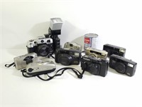 Lot d'appareils photos dont Pentax, Canon