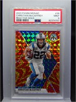 Christian McCaffrey 2020 Mosaic Gold Ractive PSA 9