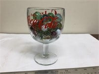 Coca-Cola Coke Glass with Marbles