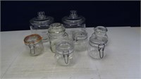 Assorted Glass Jars