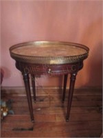 Marble Top Occasional Table, 22" x 14.4" x 27"