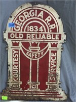 Georgia Railroad Old Reliable R.R. station sign in