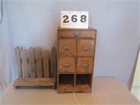 picket fence shelf and cabinet with drawers