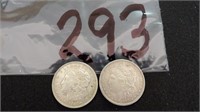 1890 & 1921 Morgan Silver Dollar